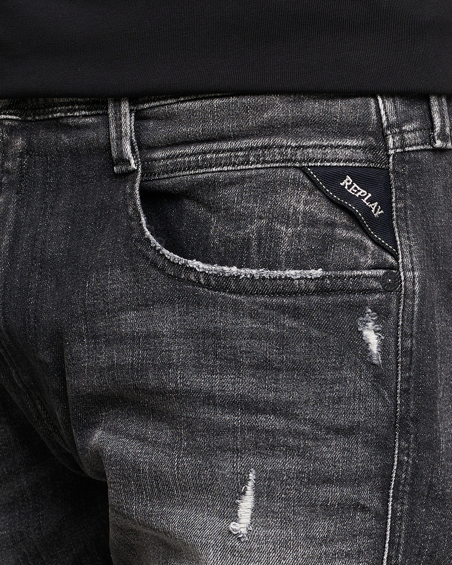 Svare Dekorative nikkel Replay Anbass 5 Years Wash Jeans Grey Black - CareOfCarl.dk