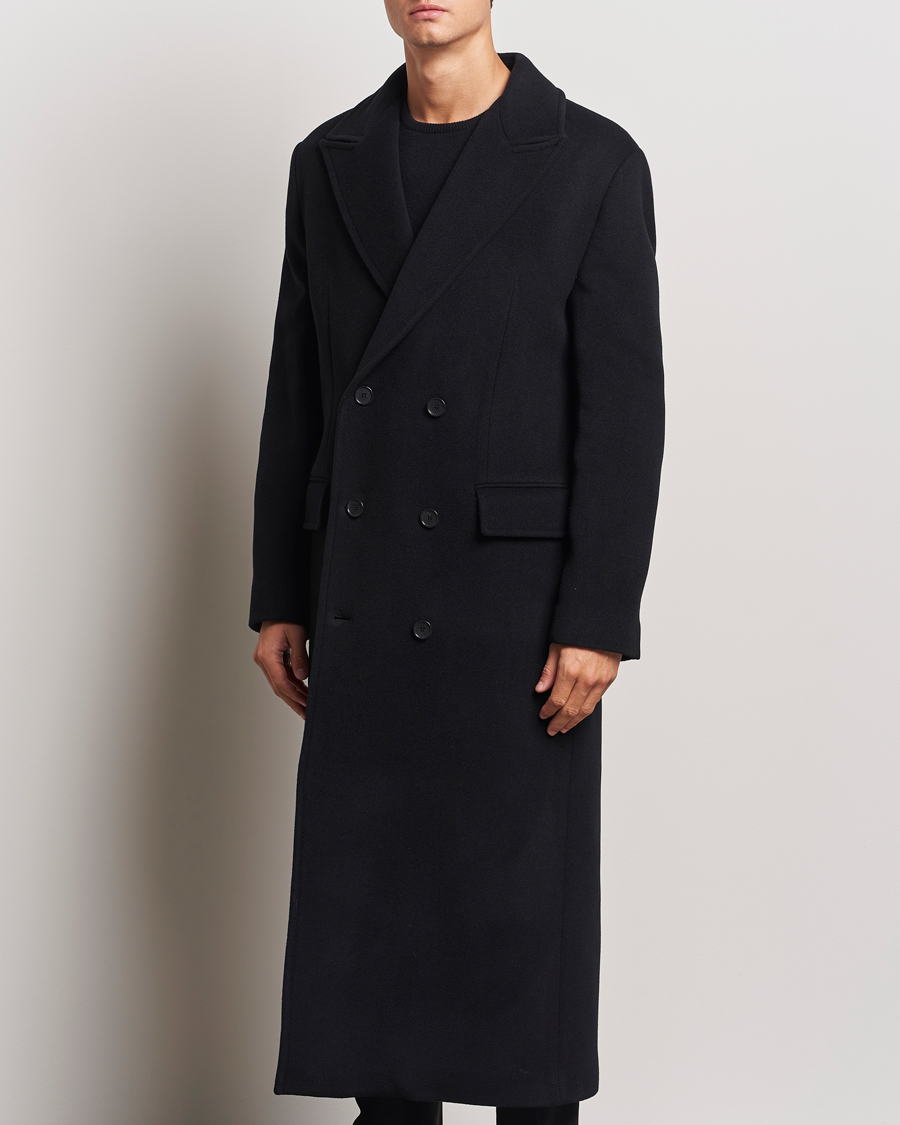 Herre |  | Filippa K | Double Breasted Wool Coat Black