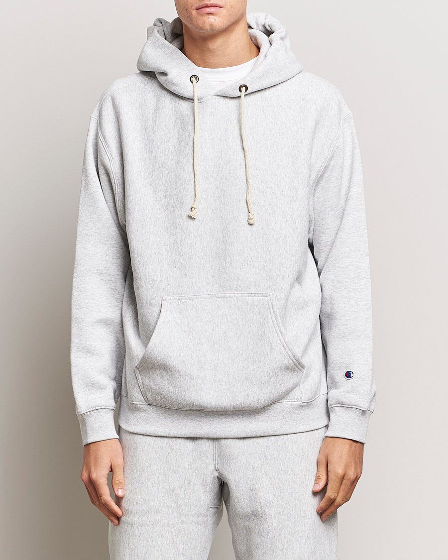 Herre |  | Champion | Reverse Weave Soft Fleece Hoodie Grey Melange