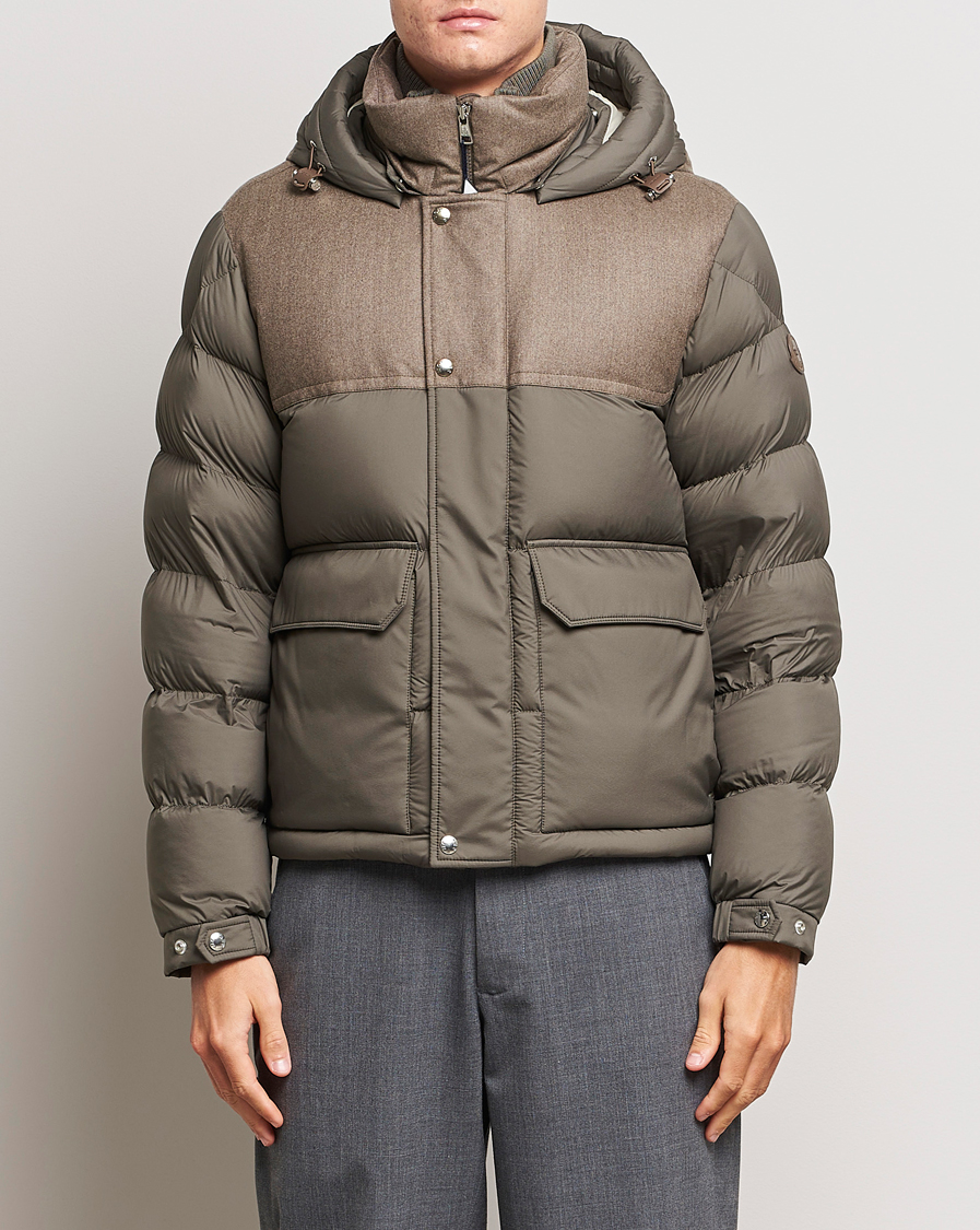 Herre | Vinterjakker | Moncler | Mussala Short Down Parka Taupe