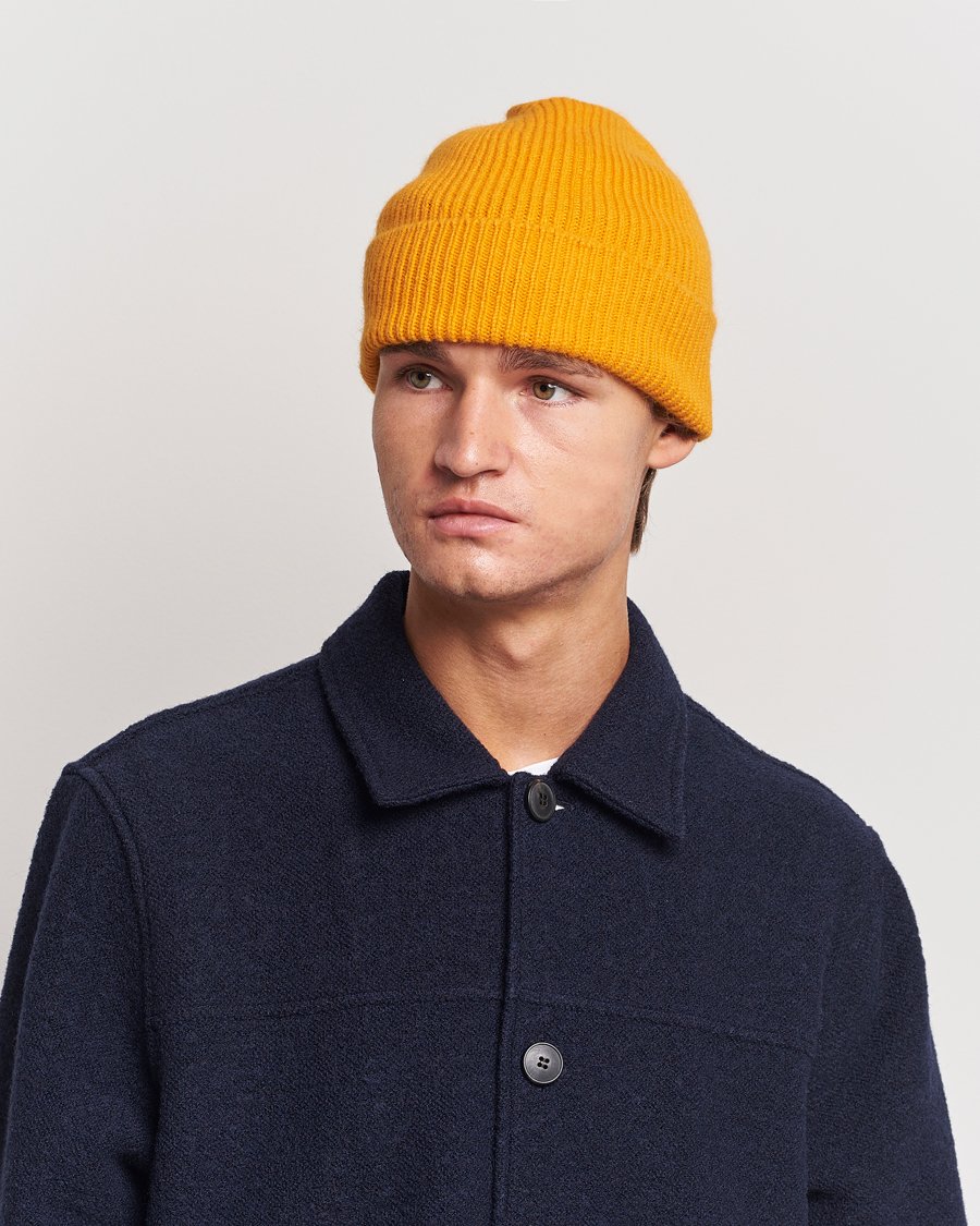 Herre |  | Le Bonnet | Lambswool/Caregora Beanie Orange Peel