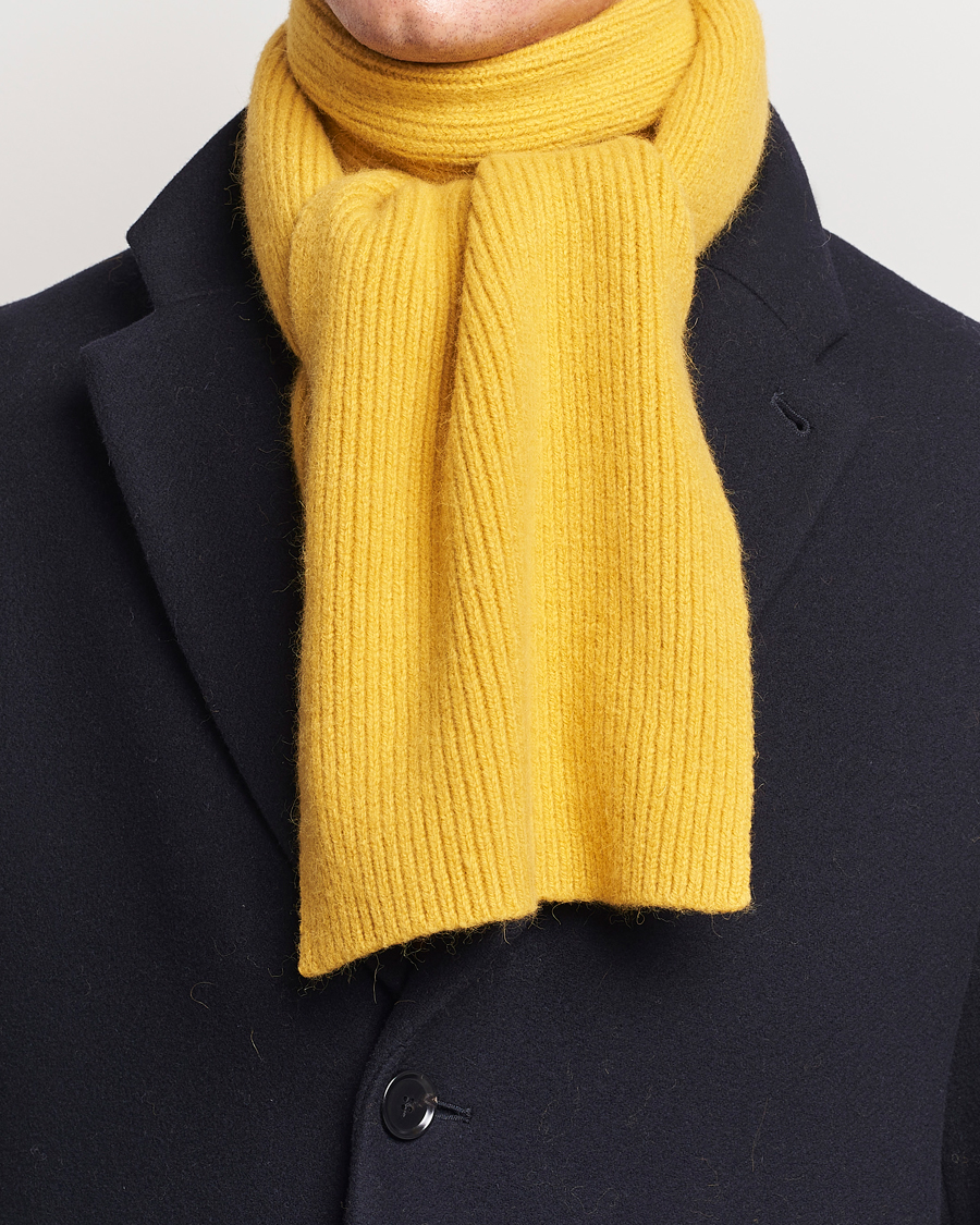 Herre | Le Bonnet | Le Bonnet | Lambswool/Caregora Scarf Mustard