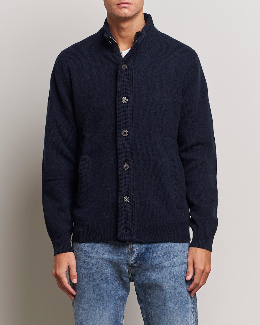 Herre |  | Barbour Lifestyle | Essential Patch Zip Through Cardigan Navy