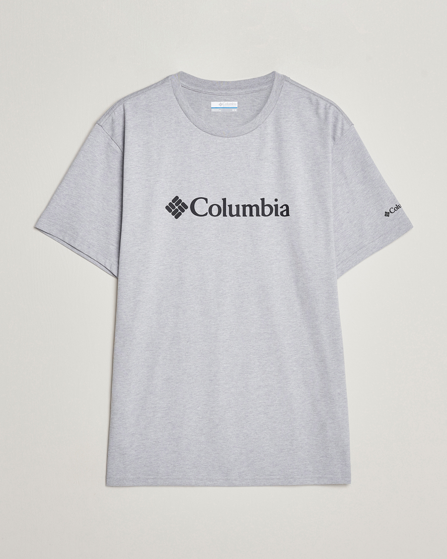 komprimeret Primitiv Stationær Columbia Organic Cotton Basic Logo T-Shirt Grey Heather - CareOfCarl.dk
