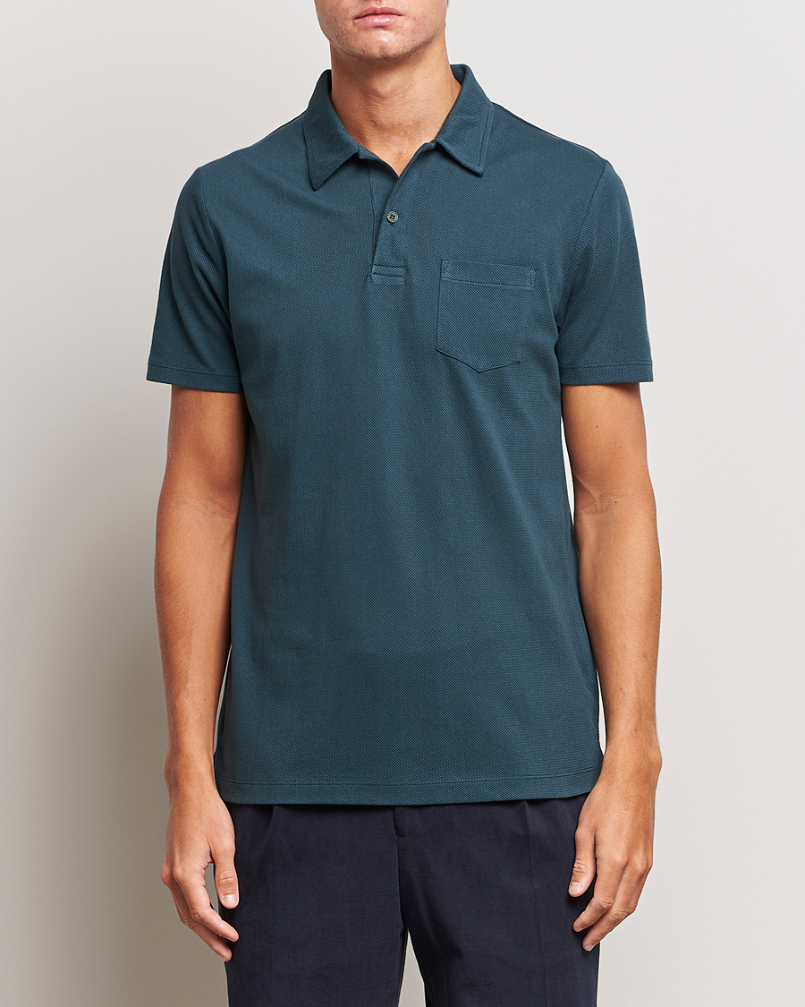 Herre |  | Sunspel | Riviera Polo Shirt Peacock