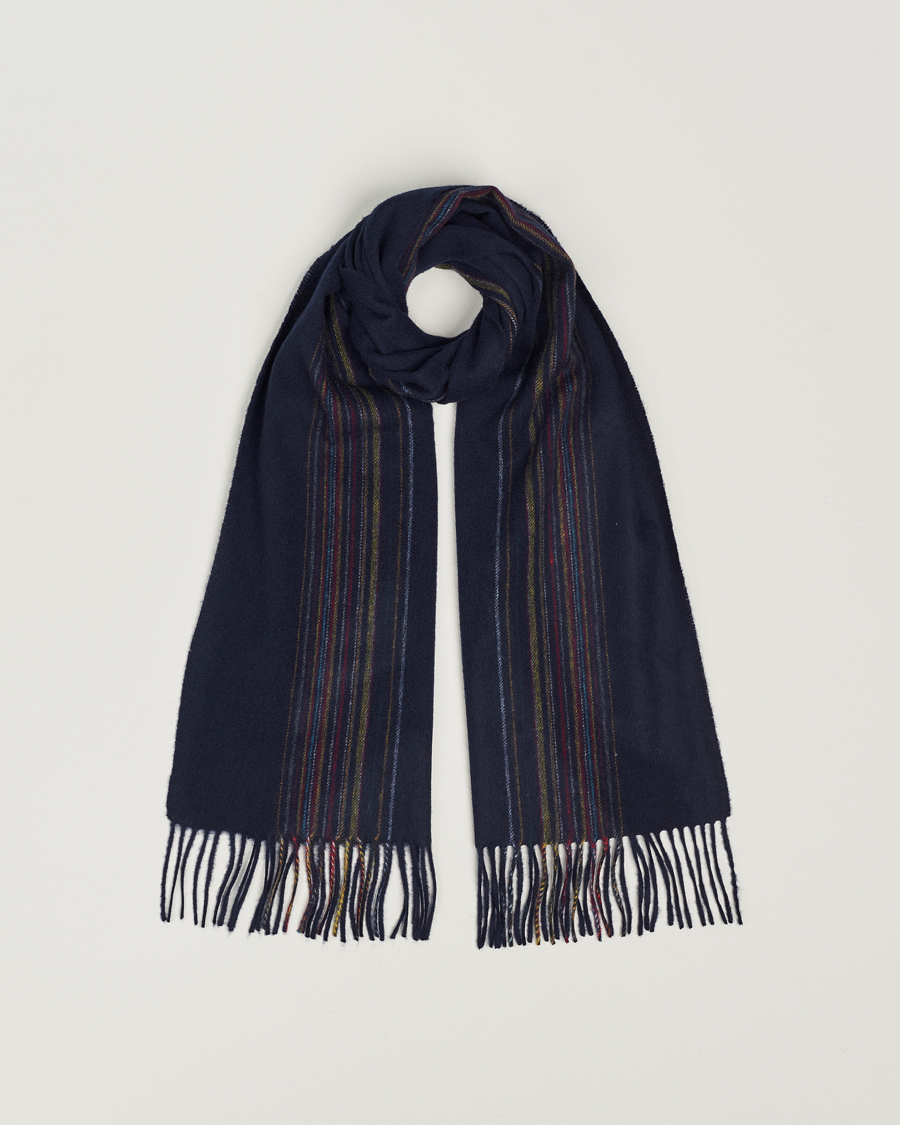 Herre | Paul Smith Lambswool/Cashmere Signature Scarf Navy | Paul Smith | Lambswool/Cashmere Signature Scarf Navy