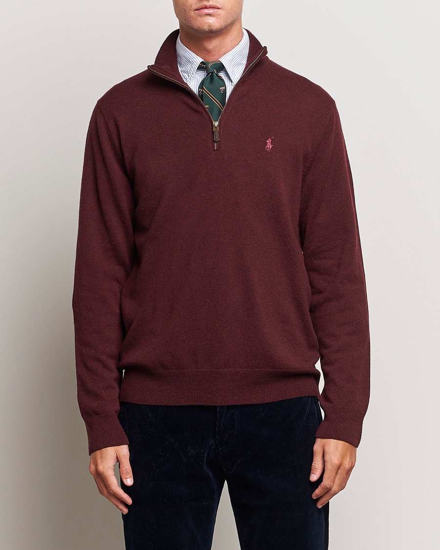 Herre |  | Polo Ralph Lauren | Merino Half-Zip Sweater Aged Wine Heather