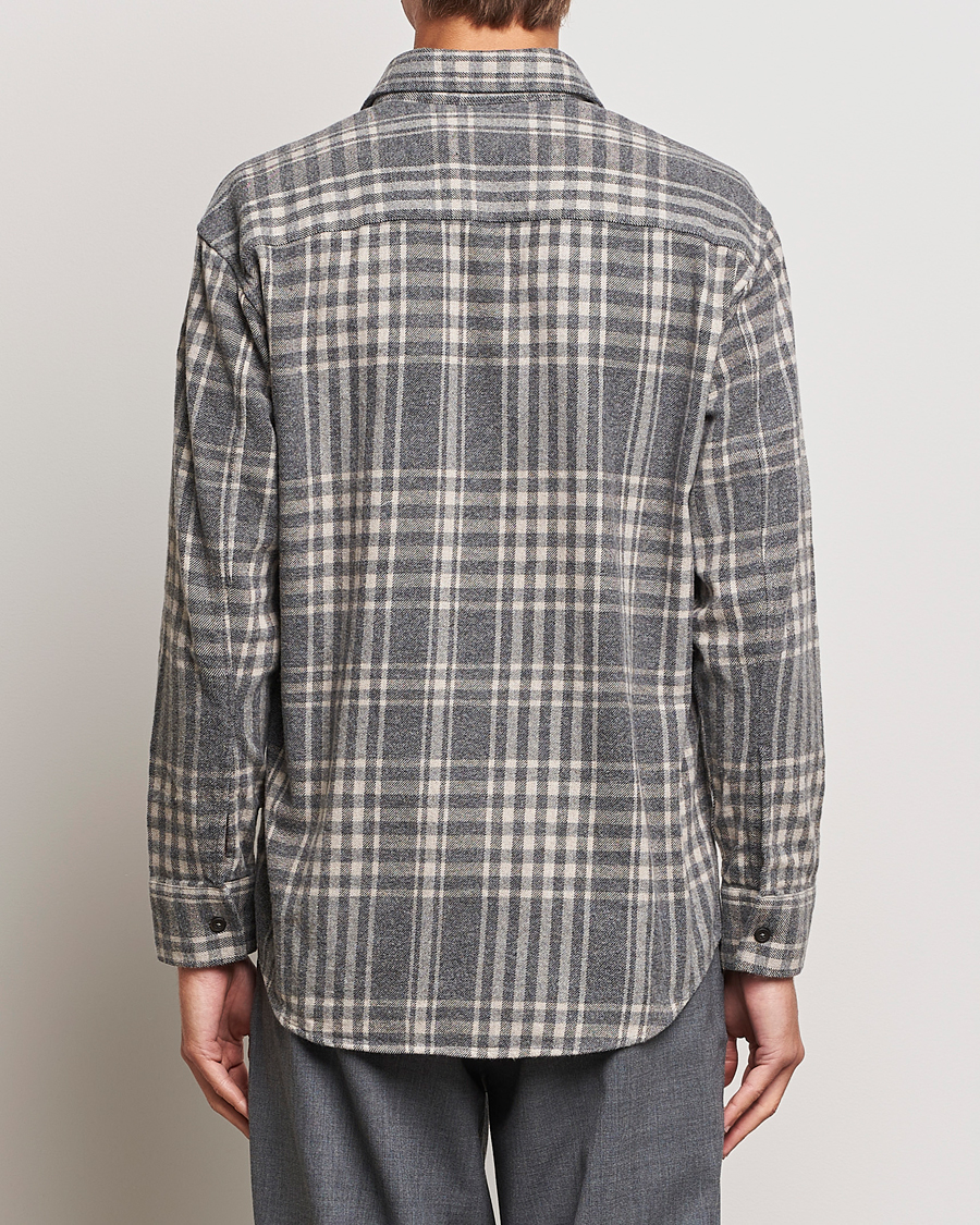 NN07 Freddie Checked Overshirt Grey/Cream - CareOfCarl.dk