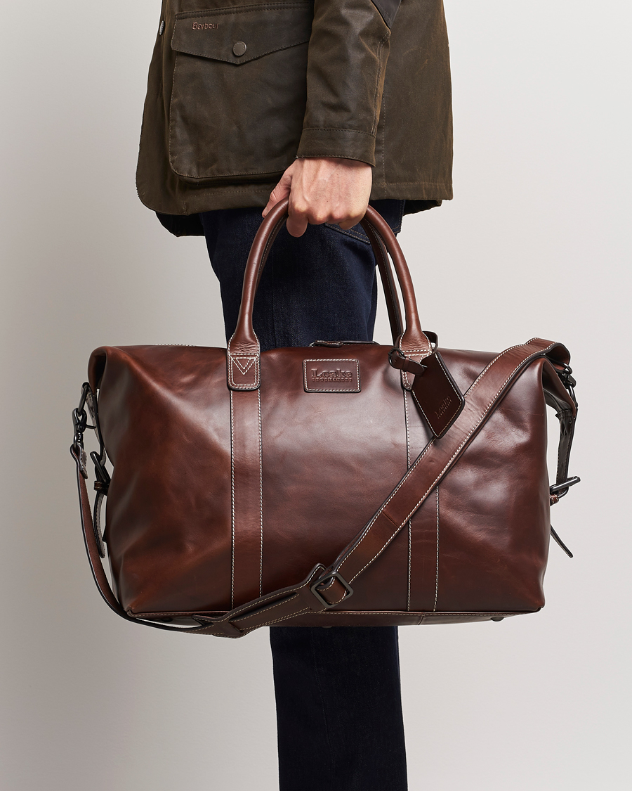 Herre | Weekendtasker | Loake 1880 | Balmoral Veg Tanned Leather Overnight Bag Brown