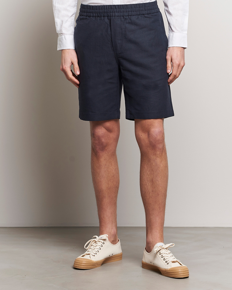 Herre |  | Samsøe Samsøe | Smith Linen/Cotton Drawstring Shorts Salute Navy