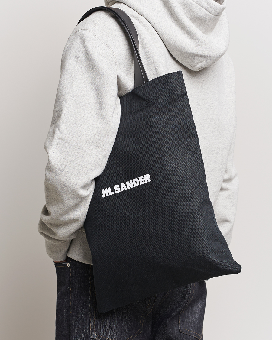 Herre | Tote bags | Jil Sander | Canvas Logo Totebag Black