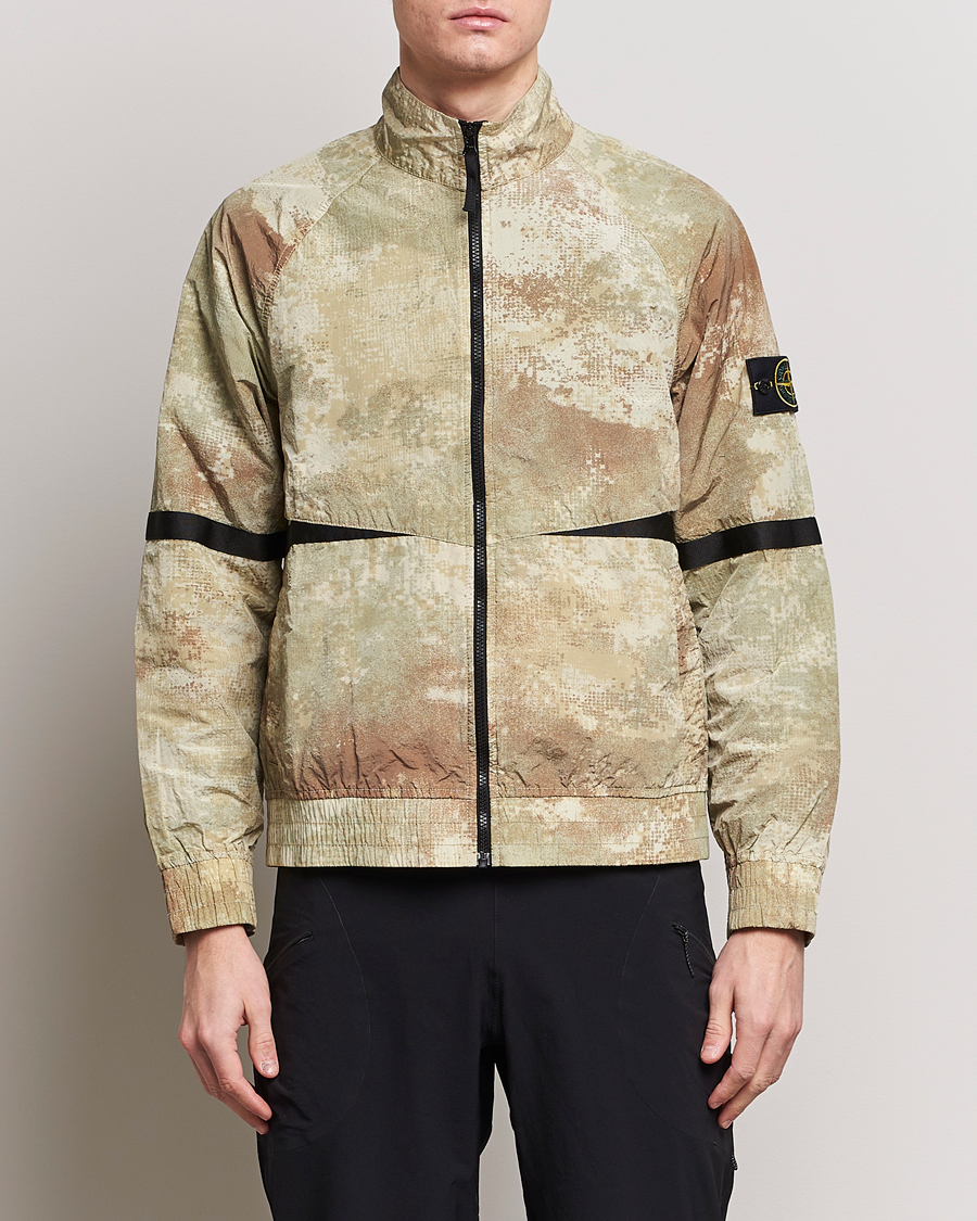 Herre |  | Stone Island | Dissolving Grid Camo Short Jacket Natural Beige