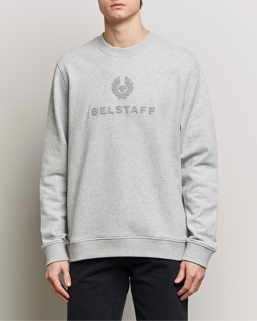 Herre | Grå sweatshirts | Belstaff | Varsity Logo Sweatshirt Old Silver Heather