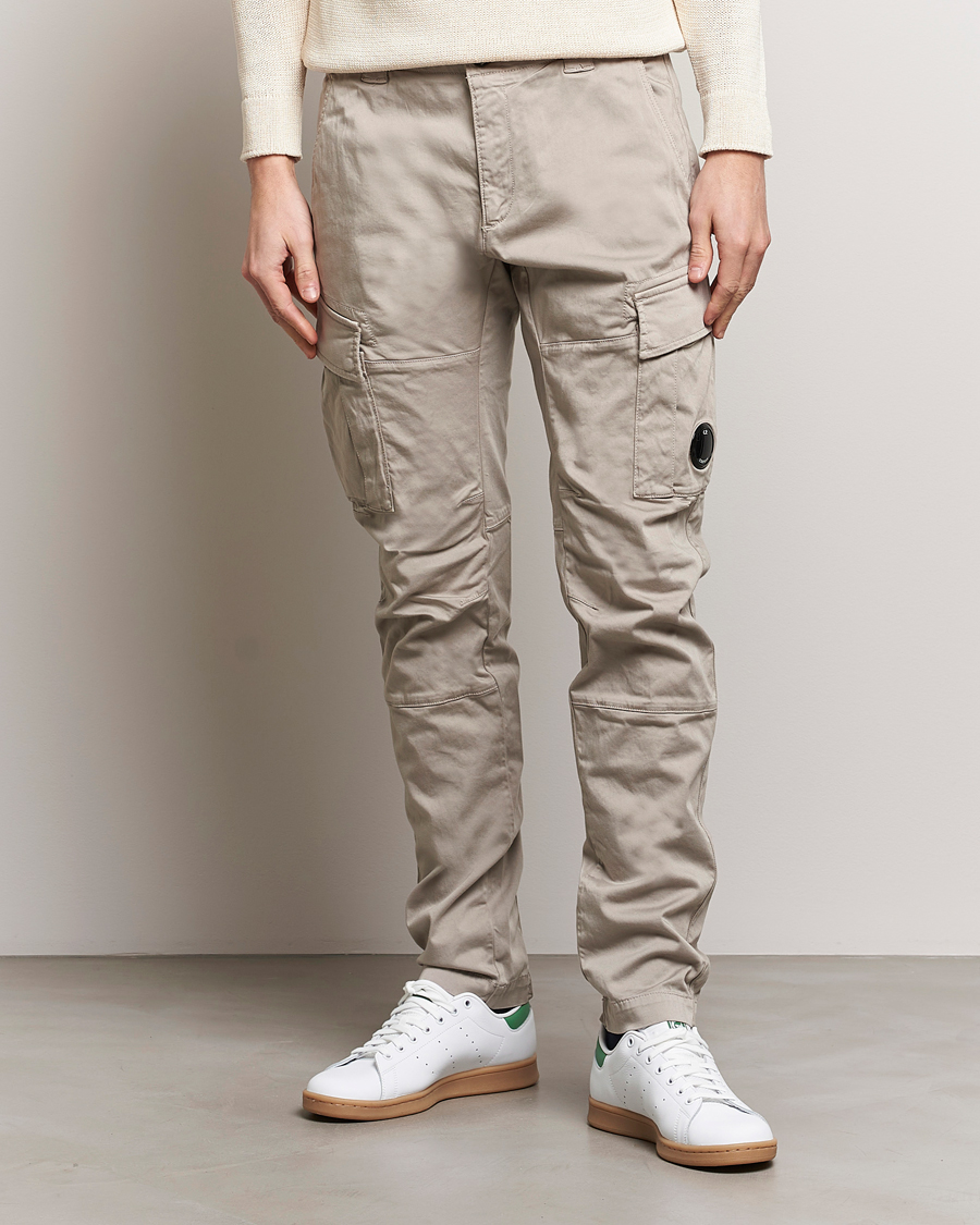 Herre |  | C.P. Company | Satin Stretch Cargo Pants Beige