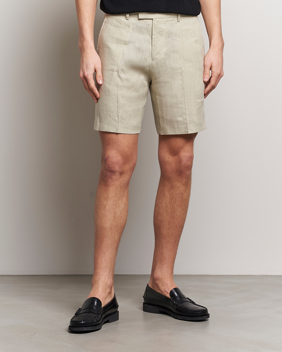 Herre | Hørshorts | Tiger of Sweden | Thiago Linen Shorts Dawn Misty