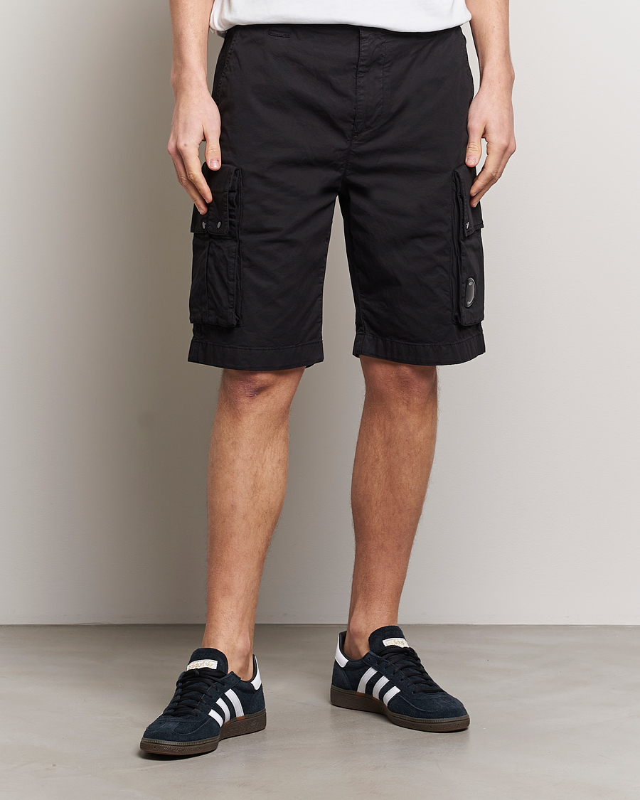 Herre | Cargoshorts | C.P. Company | Twill Stretch Cargo Shorts Black