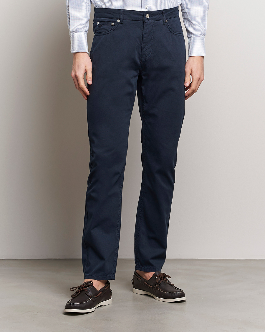 Herre | 5-pocket bukser | Morris | James Structured 5-Pocket Trousers Blue