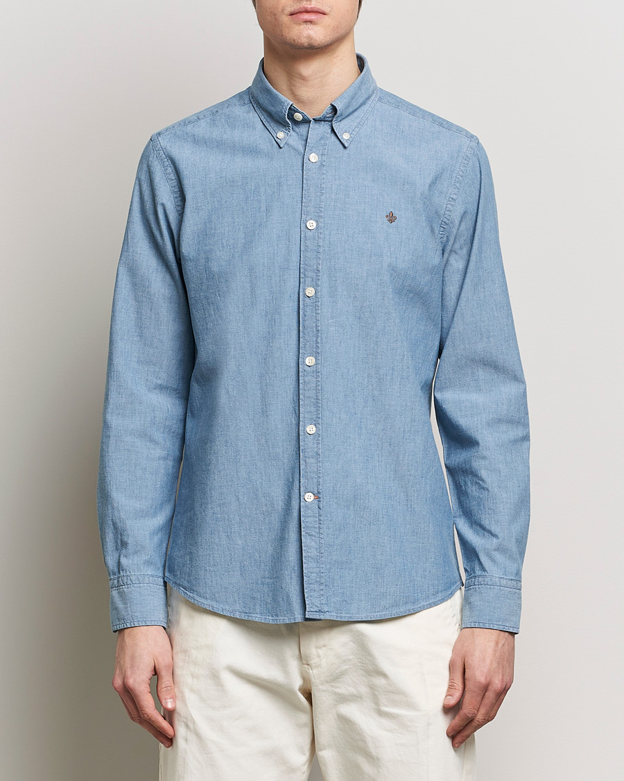 Herre | Skjorter | Morris | Slim Fit Chambray Shirt Blue