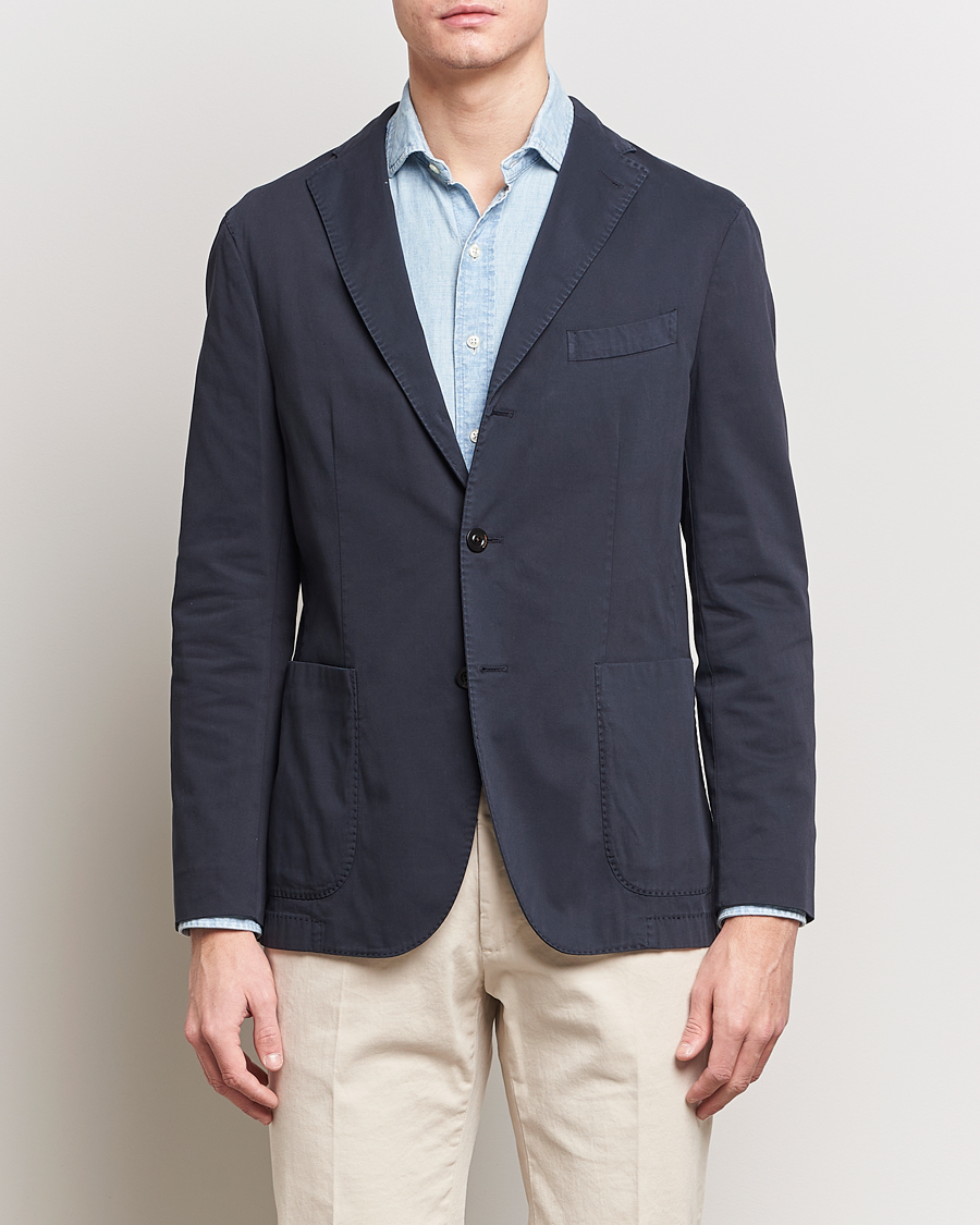 Herre | Tøj | Boglioli | K Jacket Cotton Stretch Blazer Navy
