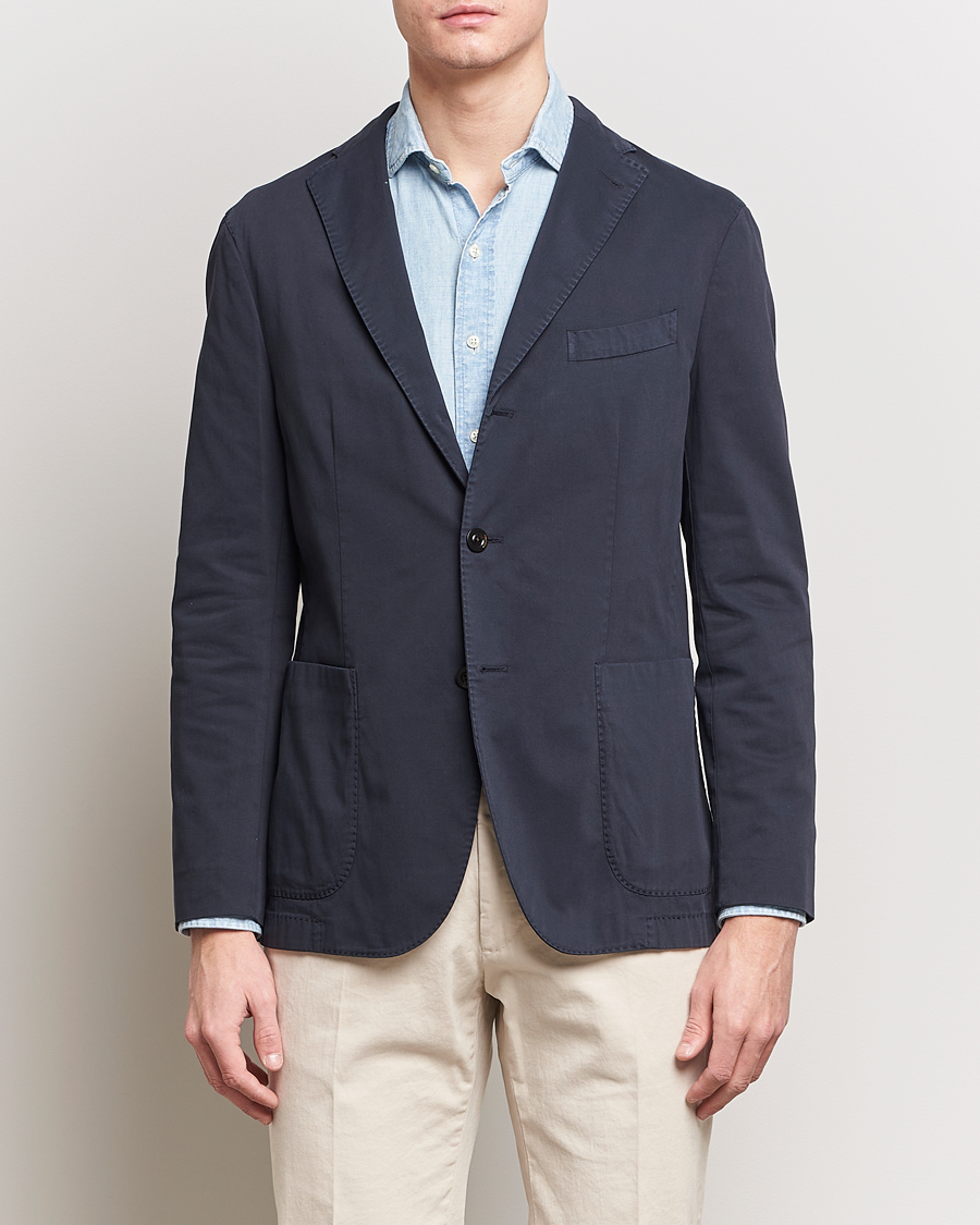 Herre |  | Boglioli | K Jacket Cotton Stretch Blazer Navy