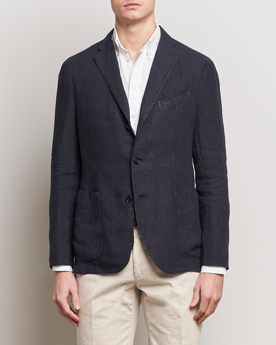 Herre | Tøj | Boglioli | K Jacket Linen Blazer Navy