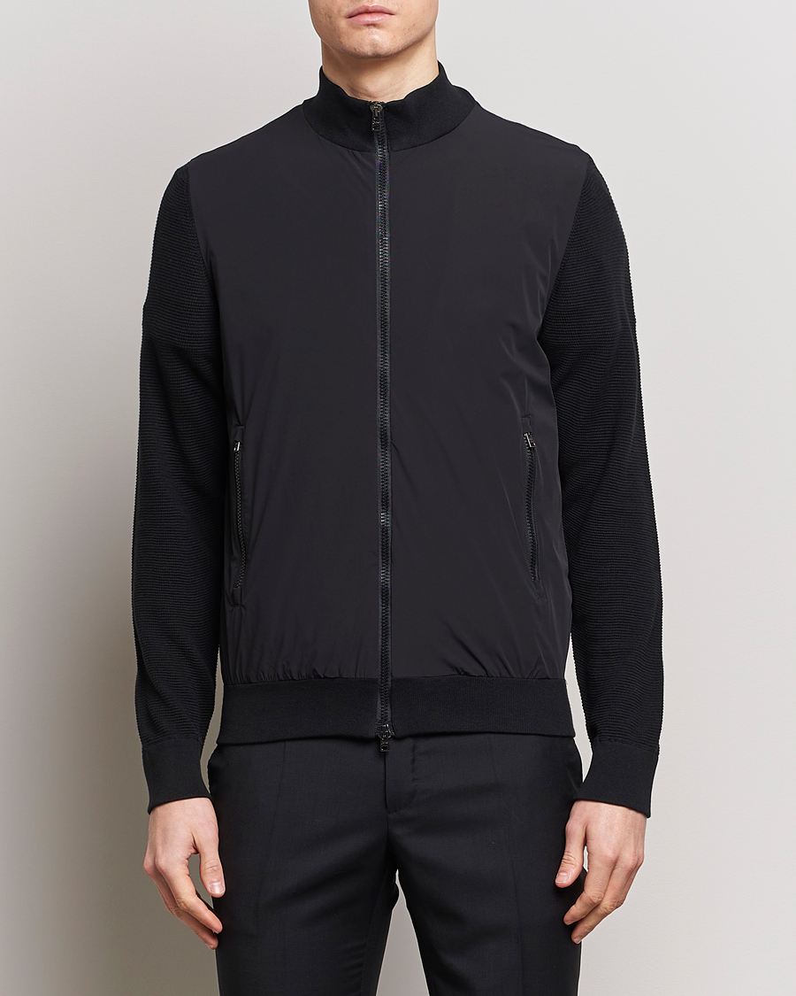 Herre | Tøj | Herno | Hybrid Knit Jacket Black