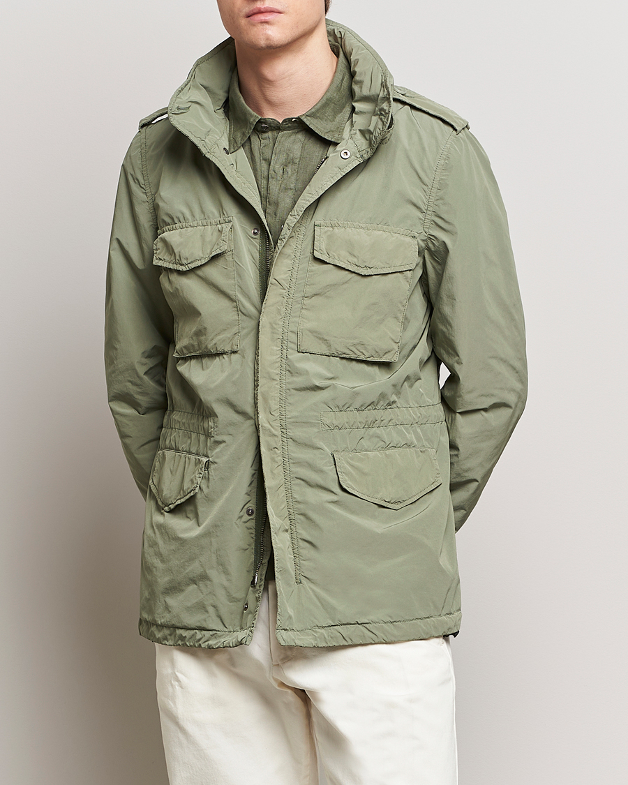 Herre | Forårsjakker | Aspesi | Giubotto Garment Dyed Field Jacket Sage