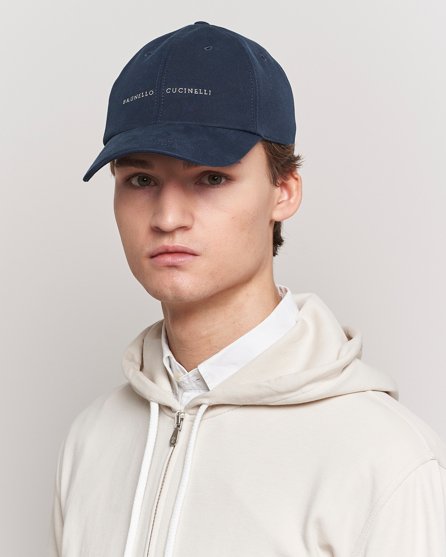 Herre | Hatte & kasketter | Brunello Cucinelli | Cotton Baseball Cap Navy