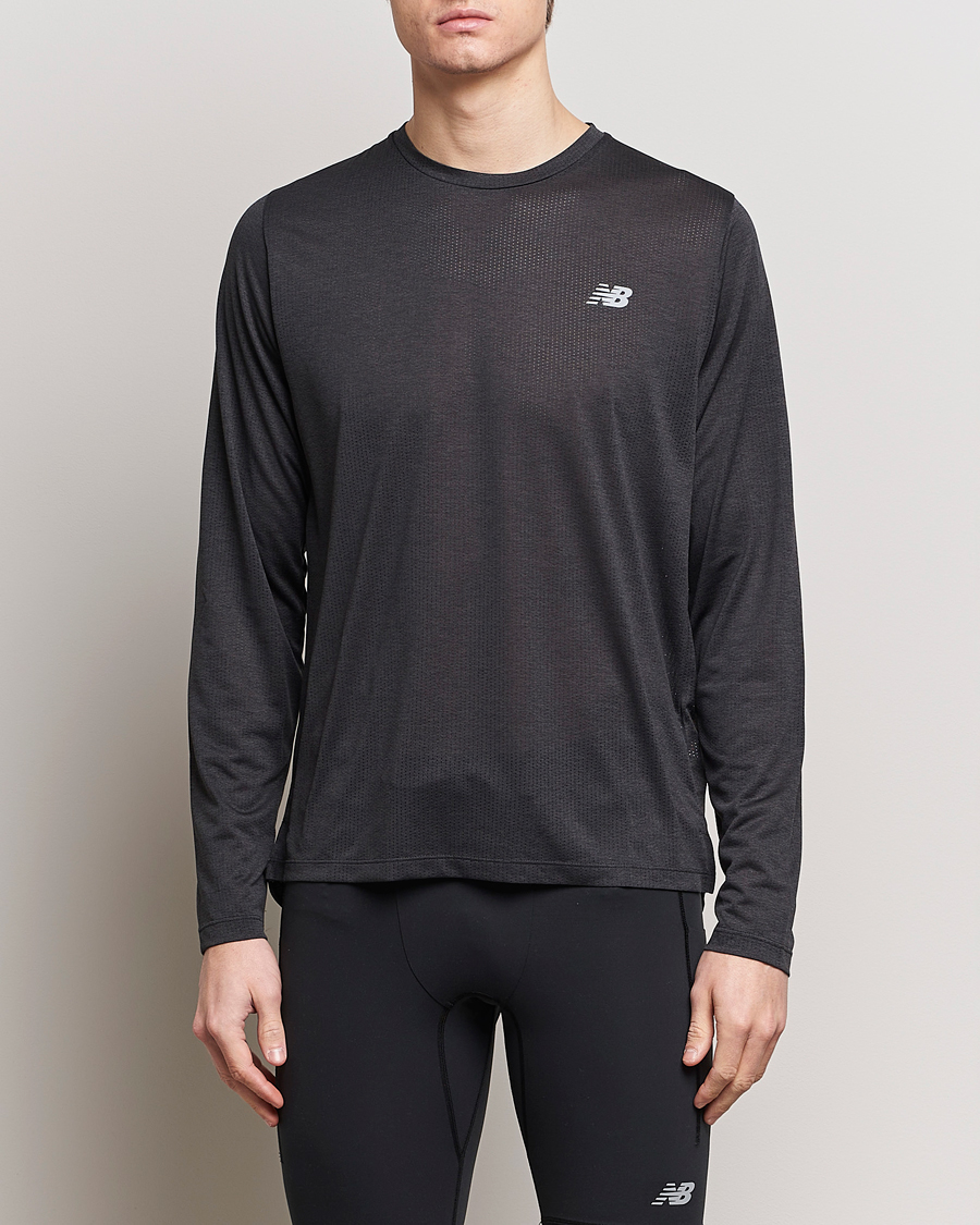 Herre | Running | New Balance Running | Athletics Run Long Sleeve T-Shirt Black