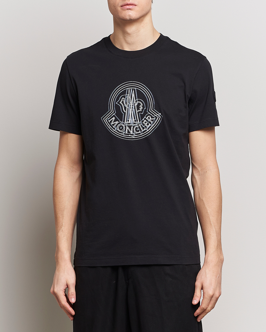 Herre | Luxury Brands | Moncler | 3D Logo T-Shirt Black