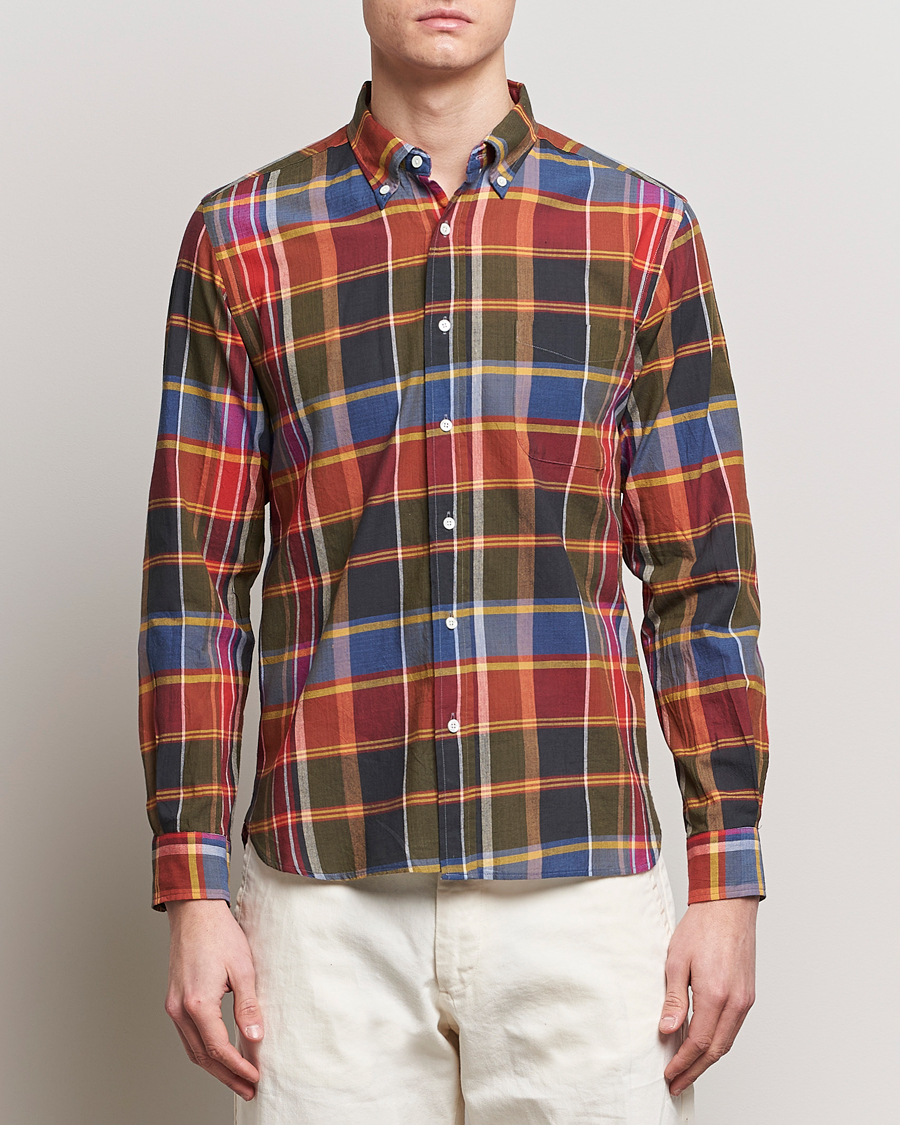 Herre | Tøj | BEAMS PLUS | Button Down Madras Shirt Red Check