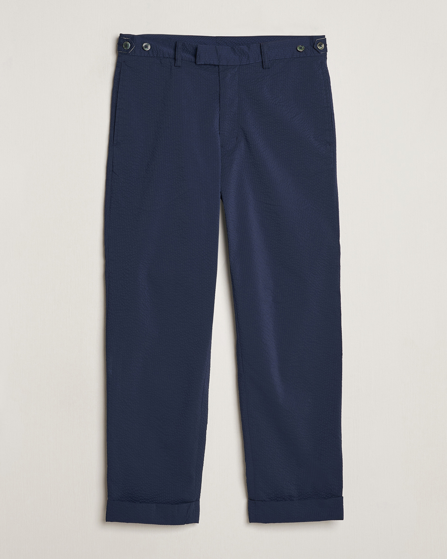Herre | Bukser | BEAMS PLUS | Seersucker Ivy Trousers Navy