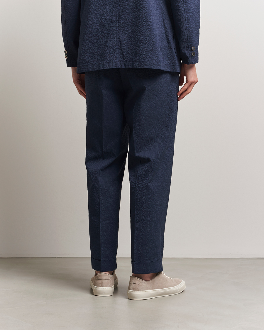 Herre | Bukser | BEAMS PLUS | Seersucker Ivy Trousers Navy