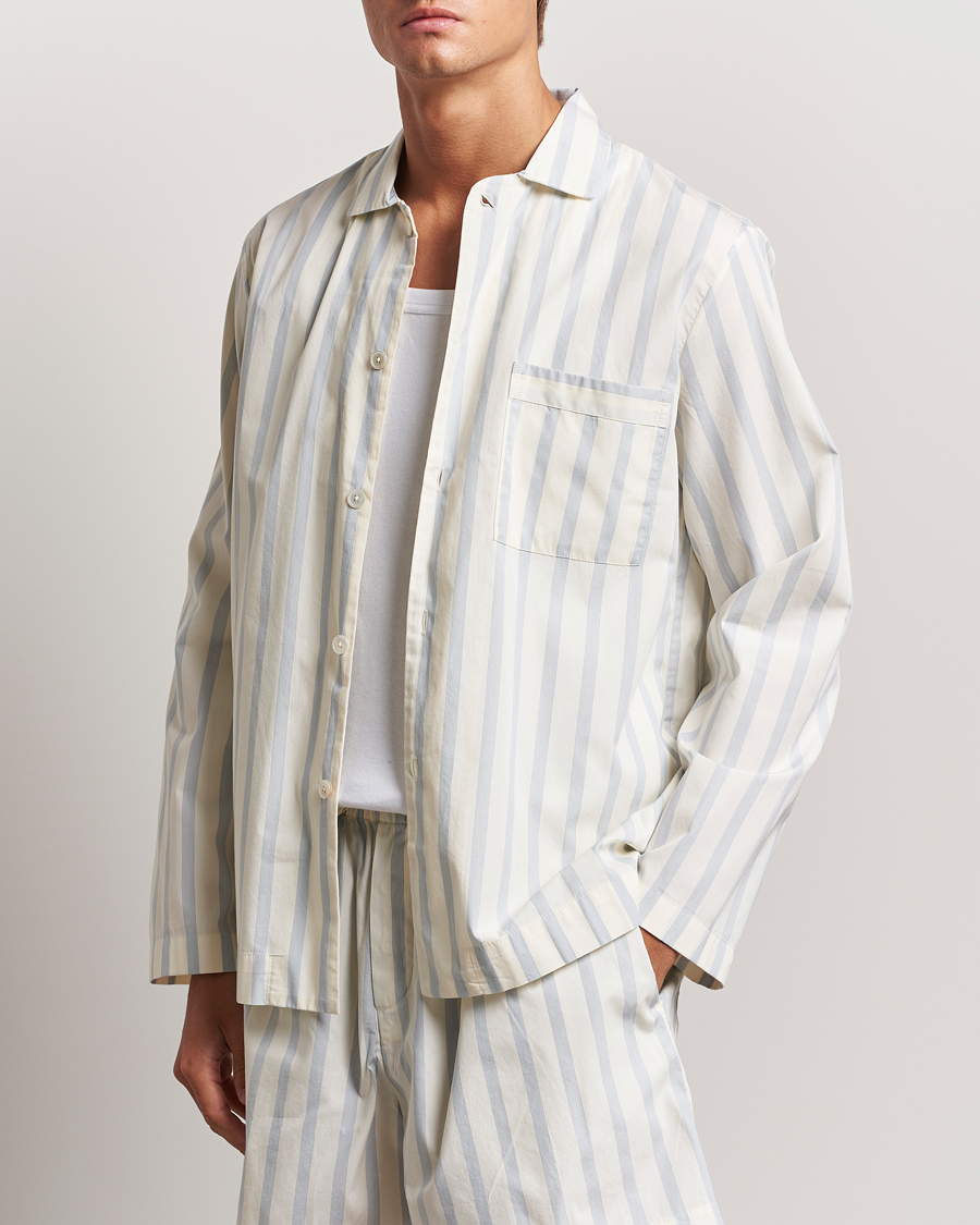 Herre |  | Tekla | Poplin Pyjama Shirt Needle Stripes