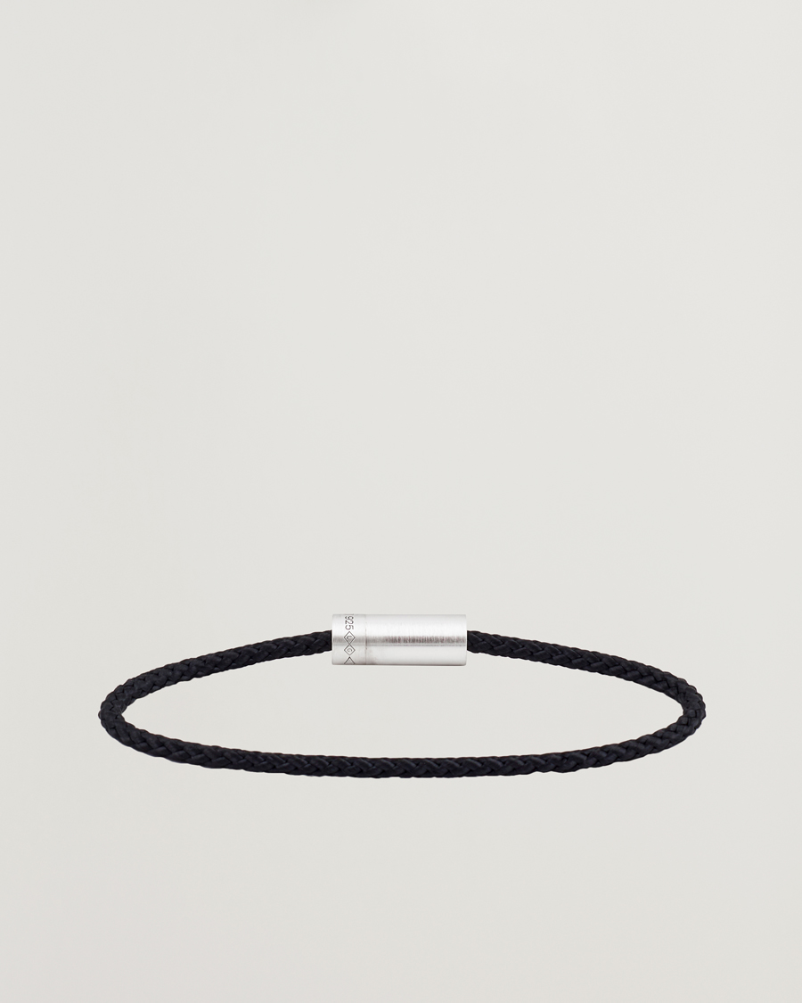 Herre |  | LE GRAMME | Nato Cable Brushed Bracelet Black/Sterling Silver 7g