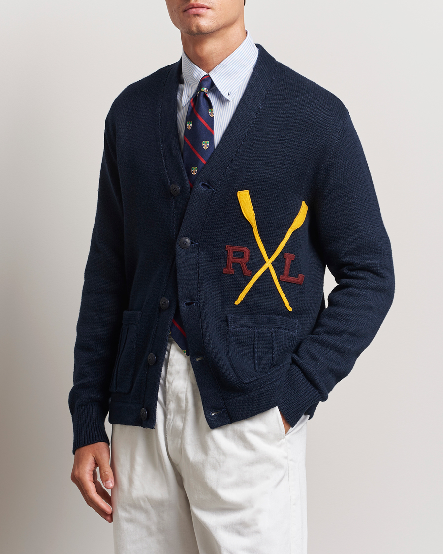 Herre |  | Polo Ralph Lauren | RL Rowing Knitted Cardigan Aviator Navy