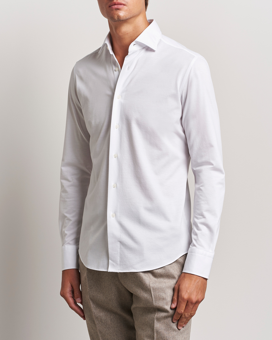 Herre |  | Grigio | Cotton Jersey Shirt White