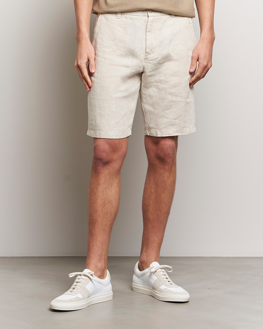 Herre | Sæsonstilbud i en begrænset periode | NN07 | Crown Linen Shorts Oat