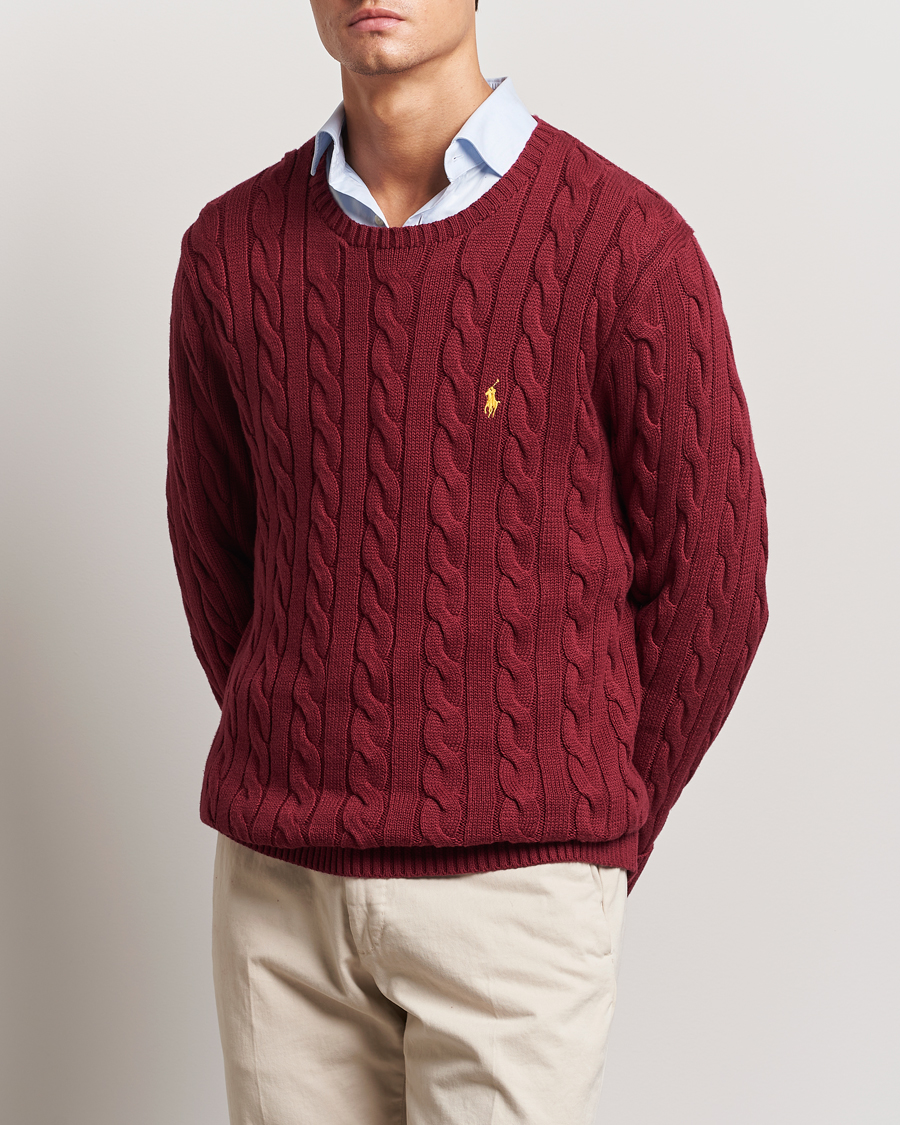 Herre |  | Polo Ralph Lauren | Cotton Cable Pullover Red Carpet