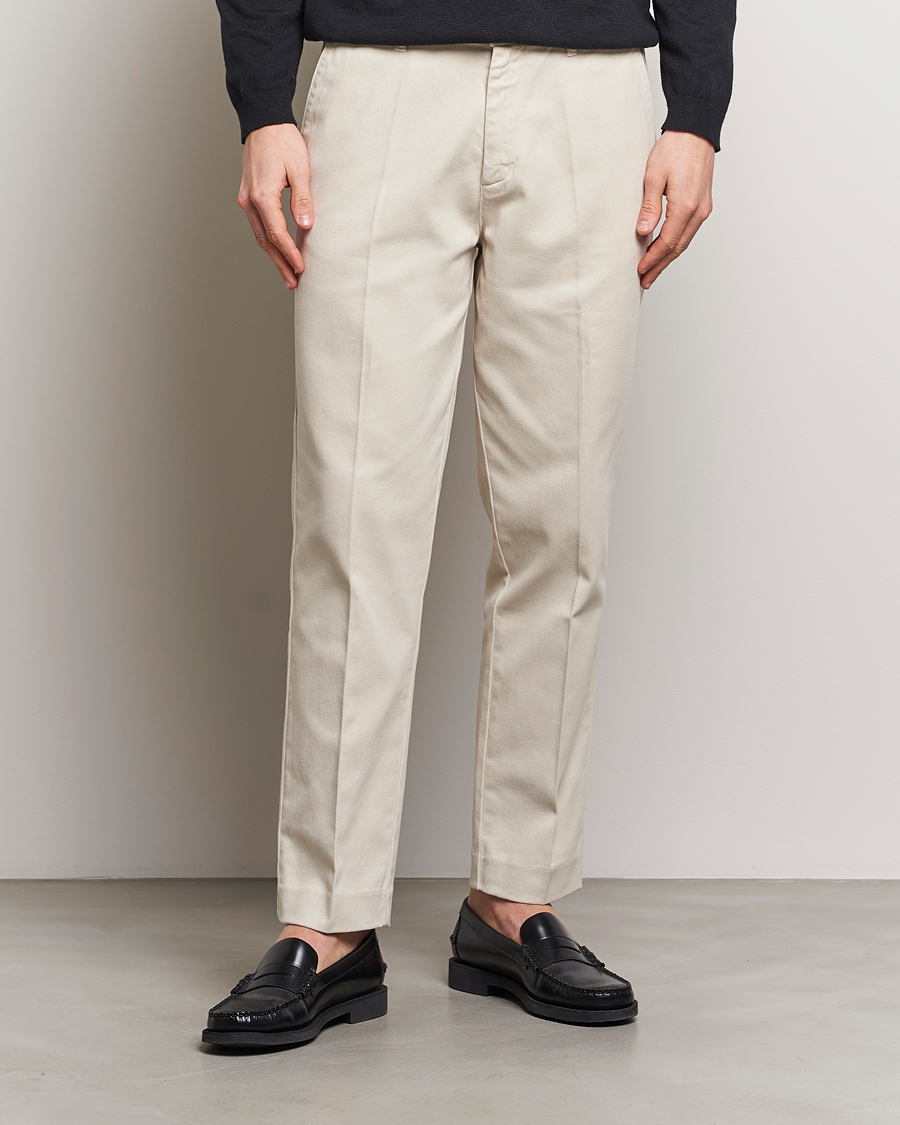 Herre | Pæne bukser | A Day\'s March | Miller Cotton/Lyocell Trousers Oyster