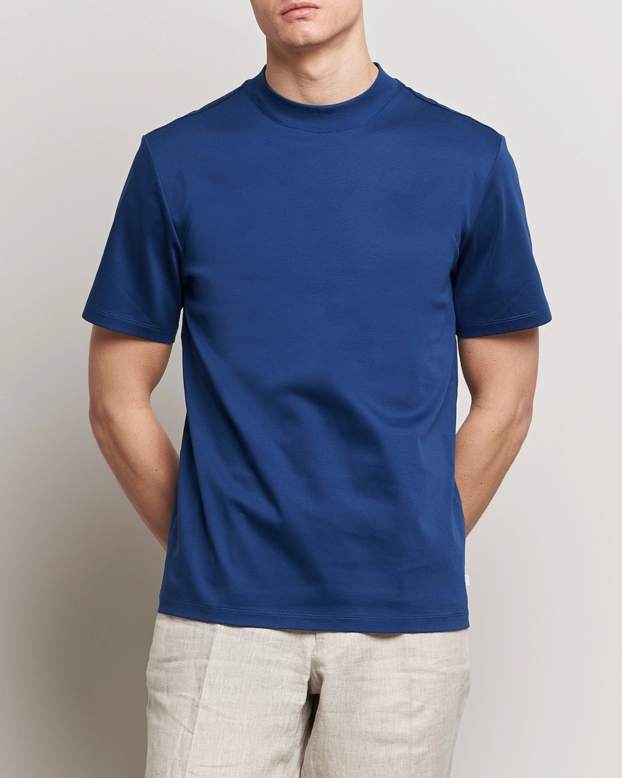 Herre |  | J.Lindeberg | Ace Mock Neck T-Shirt Estate Blue