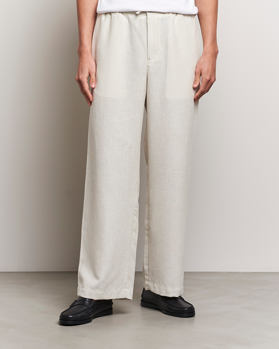 Herre | J.Lindeberg | J.Lindeberg | Noah Wide Linen Pants Safari Beige