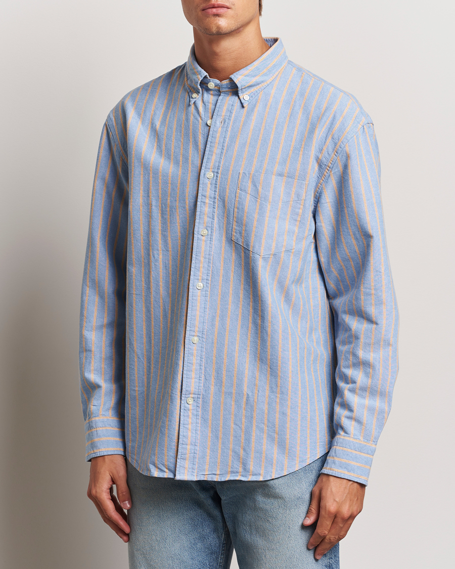 Herre |  | GANT 240 Mulberry Street | Regular Fit Archive Oxford Striped Shirt Vintage Blue