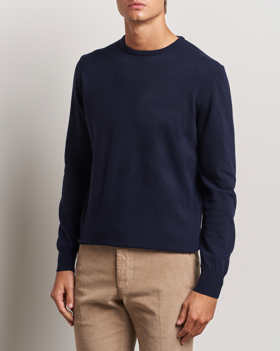 Herre | Morgano | Morgano | Wool/Cashmere Crewneck Navy