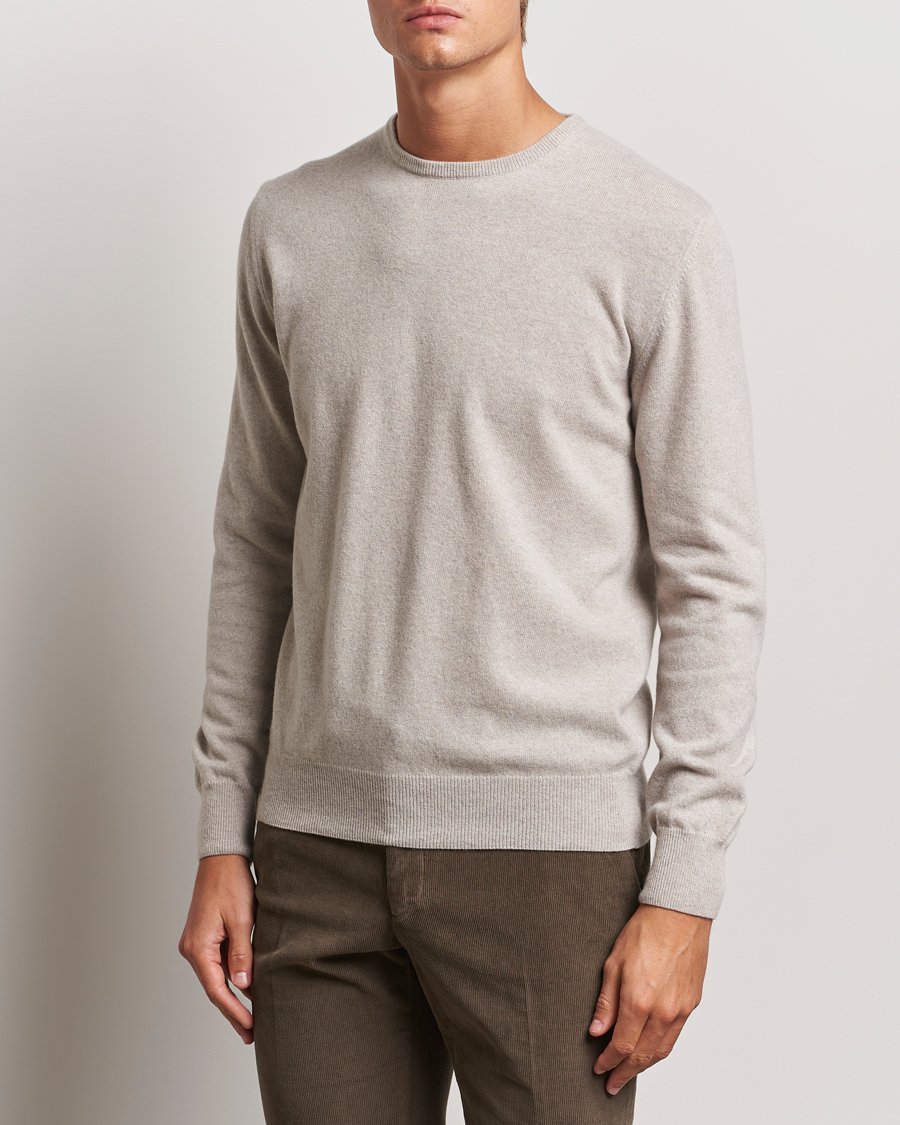 Herre | Morgano | Morgano | Wool/Cashmere Crewneck Beige