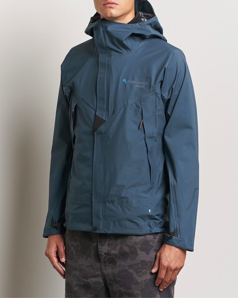 Herre | Outdoorjakker | Klättermusen | Asynja Lightweight Waterproof Jacket Midnight Blue