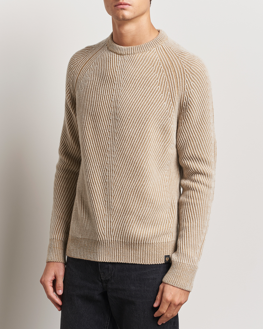 Herre |  | Belstaff | Centenary Wool Rib Jumper Chalk