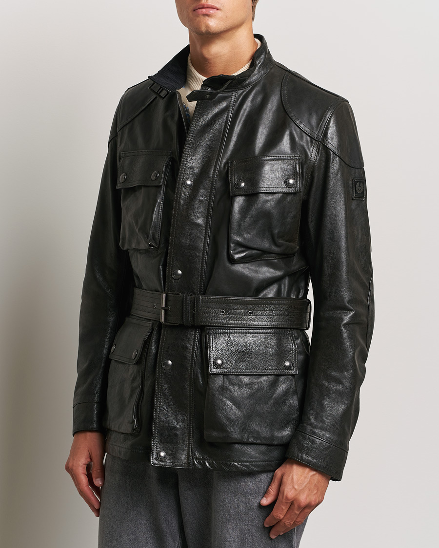 Herre |  | Belstaff | Trailmaster Panther Leather Jacket Black