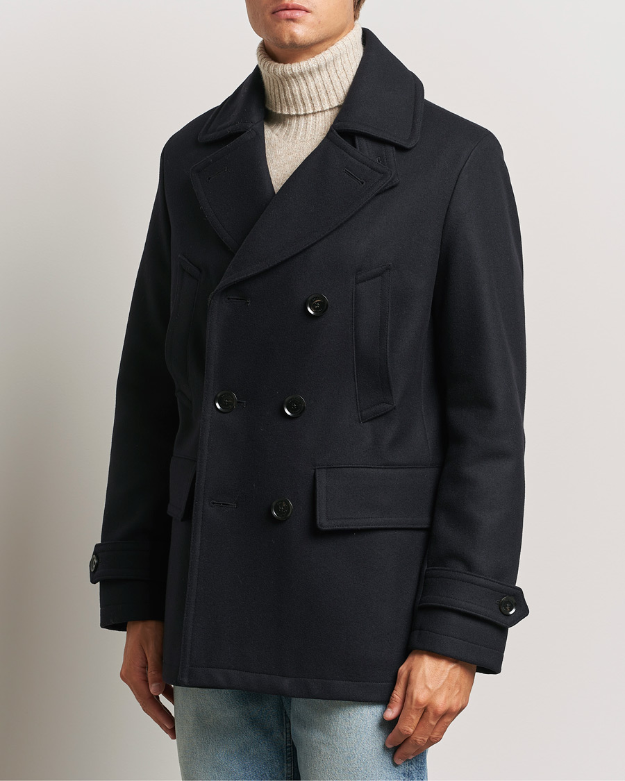 Herre |  | Belstaff | Milford Wool Peacoat Ink Blue