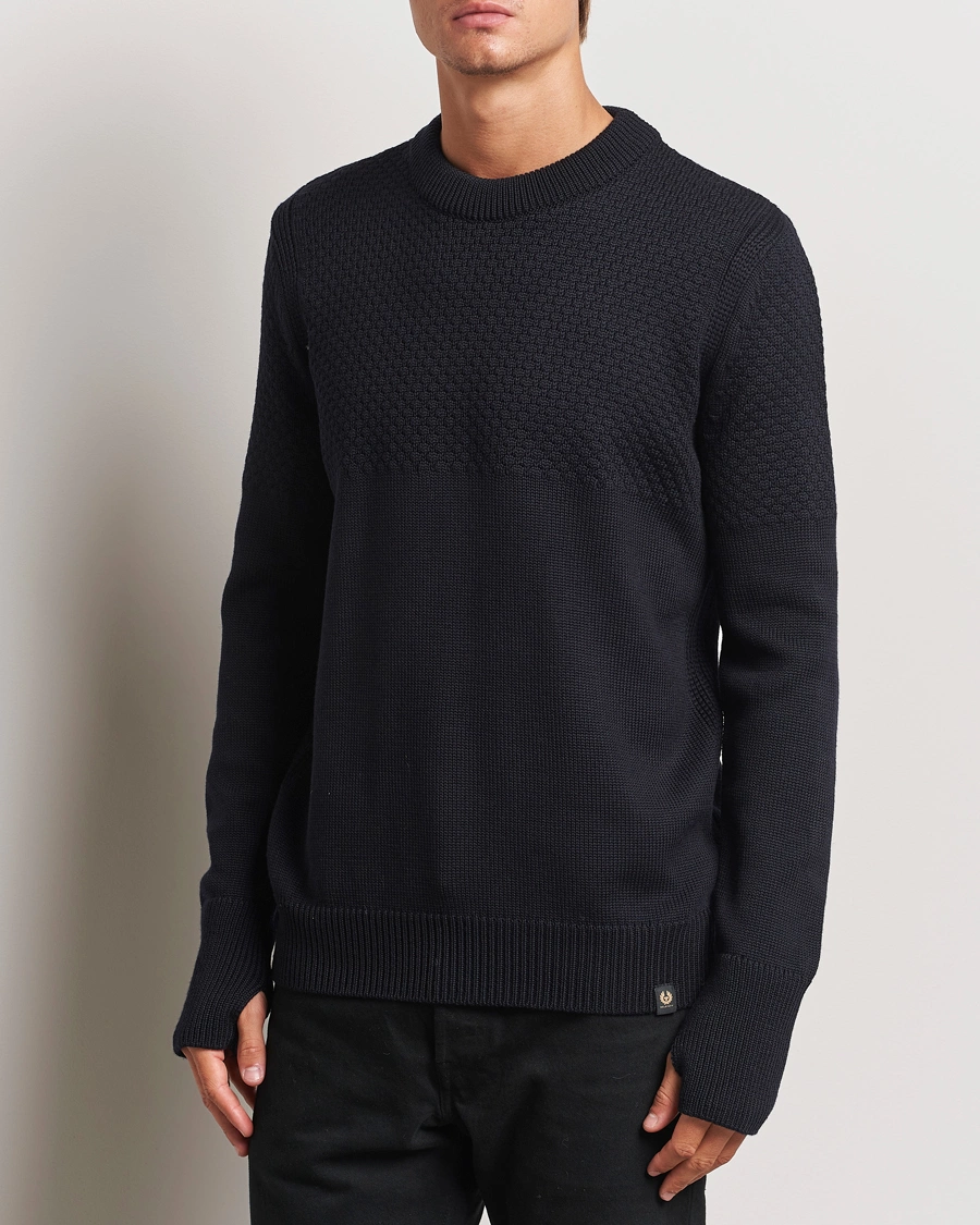 Herre | Trøjer | Belstaff | Sternway Knitted Crewneck Dark Ink